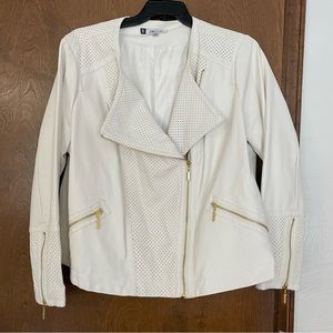 J Lo White Motocross Jacket
